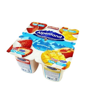 Йогурт Alpenland клубника-персик-манго 2,5%, 95г